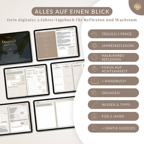 Digitales 3-Jahres-Tagebuch "DEEPTALK" - PDF mit Hyperlinks