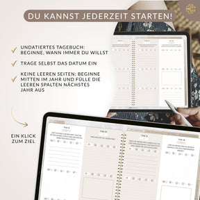 Digitales 3-Jahres-Tagebuch "DEEPTALK" - PDF mit Hyperlinks