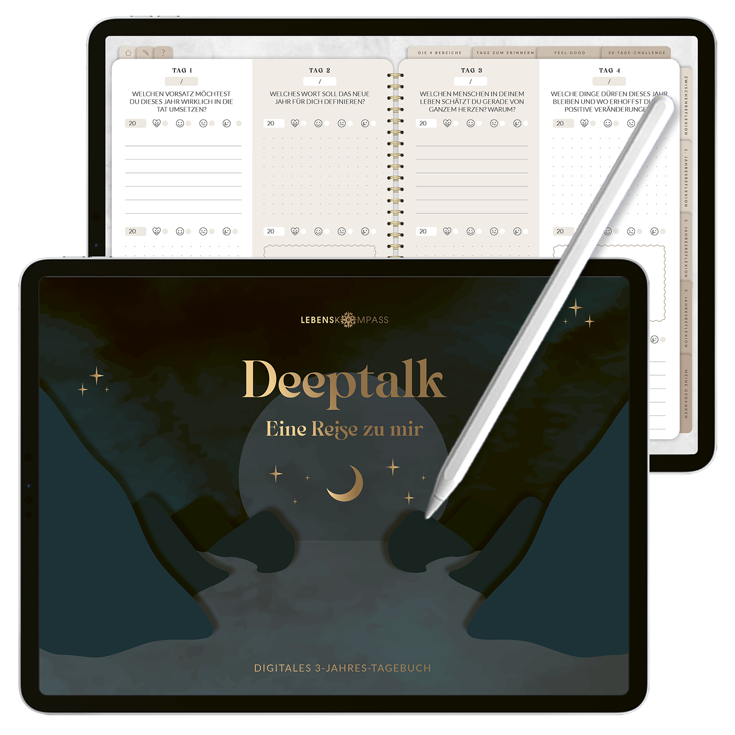 Digitales 3-Jahres-Tagebuch "DEEPTALK" - PDF mit Hyperlinks