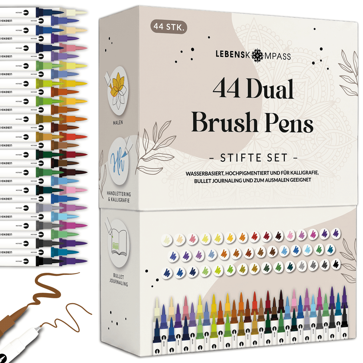 Dual Brush Pens - Bunte Pinselstifte Set