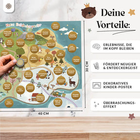 Entdeckerposter für Kinder - Rubbelposter