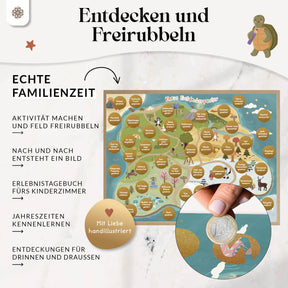 Entdeckerposter für Kinder - Rubbelposter