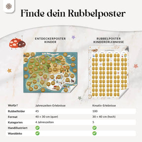 Entdeckerposter für Kinder - Rubbelposter