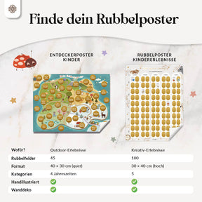 Entdeckerposter für Kinder - Rubbelposter