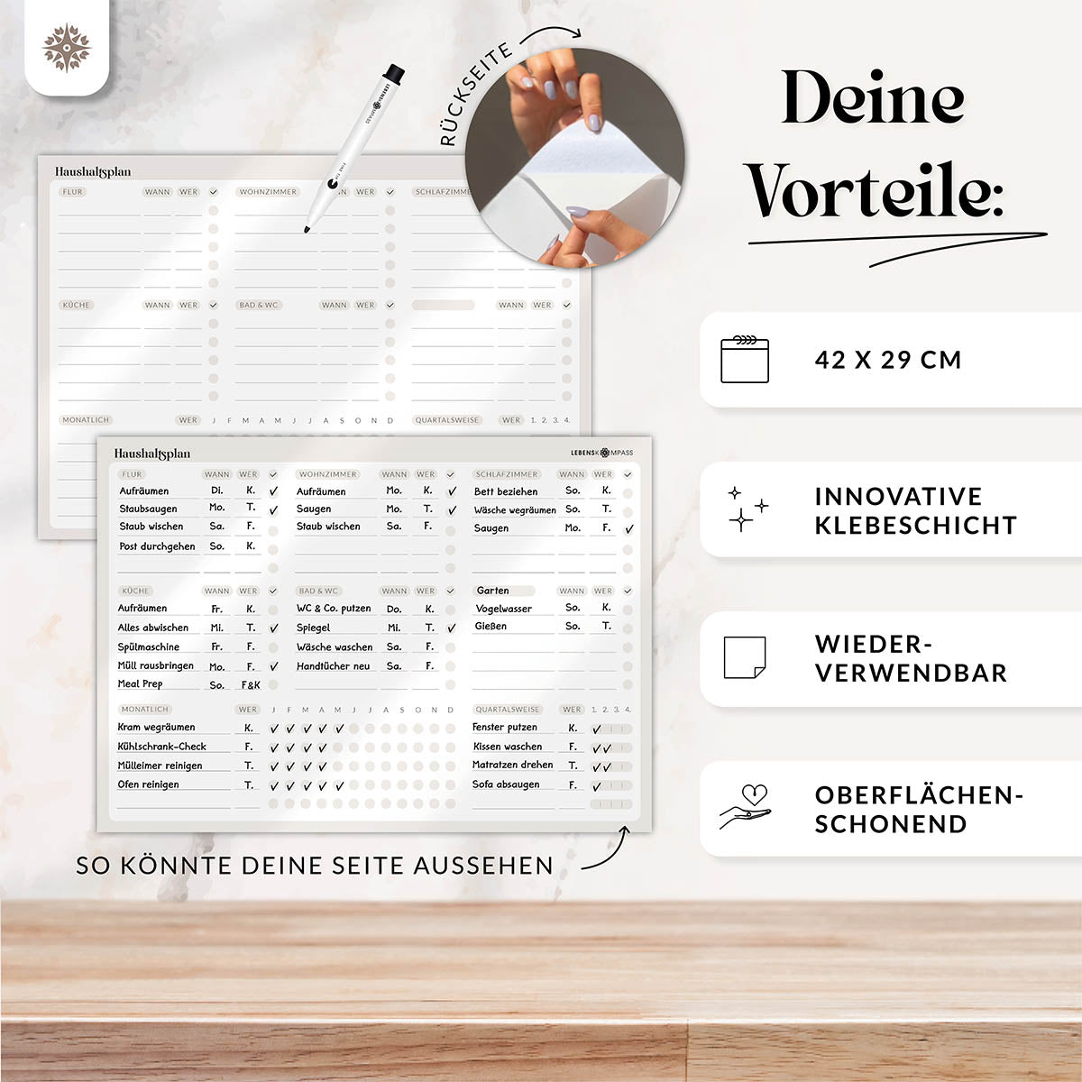 FlexiPlan® Haushaltsplan - Selbsthaftend