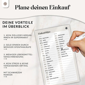FlexiPlan® Einkaufsliste - Selbsthaftend
