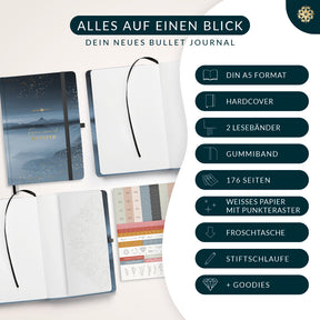 Bullet Journal "PRO" DIN A5 - Notizbuch mit Punktraster