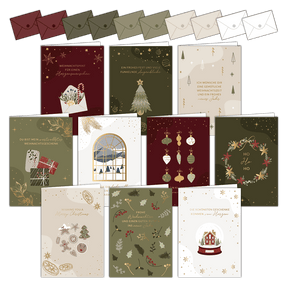 Grußkarten Set Weihnachten mit Umschlägen