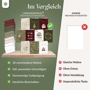 Grußkarten Set Weihnachten mit Umschlägen