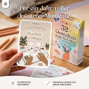 Kreativkarten für Erwachsene - 52 Bastelaufgaben