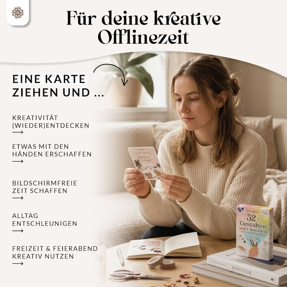 Kreativkarten für Erwachsene - 52 Bastelaufgaben