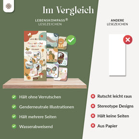 Magnetische Lesezeichen für Kinder - 6-er Set