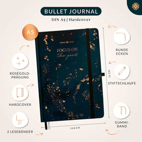 Bullet Journal "PRO" DIN A5 - Notizbuch mit Punktraster