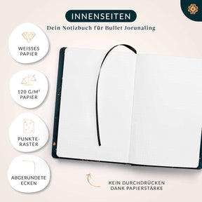 Bullet Journal "PRO" DIN A5 - Notizbuch mit Punktraster