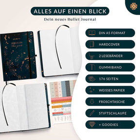 Bullet Journal "PRO" DIN A5 - Notizbuch mit Punktraster