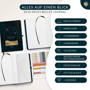 Bullet Journal "PRO" DIN A5 - Notizbuch mit Punktraster