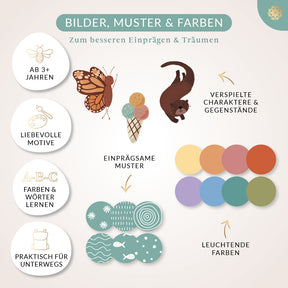 Memo Spiel - 48 Hand illustrierte Karten