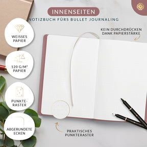 Bullet Journal "PRO" DIN A5 - Notizbuch mit Punktraster