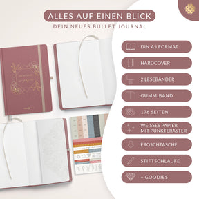Bullet Journal "PRO" DIN A5 - Notizbuch mit Punktraster