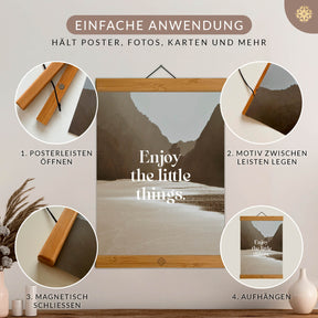 Posterleiste aus Bambus - Magnetisch 2-teilig
