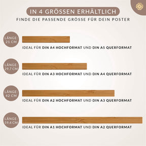 Posterleiste aus Bambus - Magnetisch 2-teilig