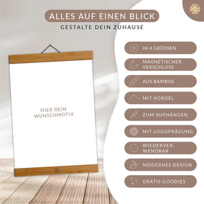 Posterleiste aus Bambus - Magnetisch 2-teilig