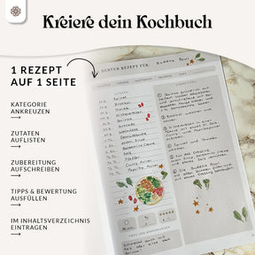 DIY Rezeptbuch mit Saisonkalender