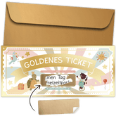Goldenes Ticket für Kinder - Gutschein zum Freirubbeln