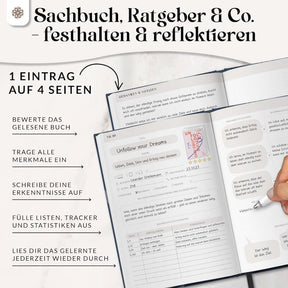 Sachbuchjournal mit Poster - für 40 Bücher