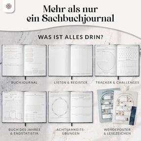 Sachbuchjournal mit Poster - für 40 Bücher