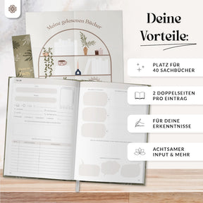 Sachbuchjournal mit Poster - für 40 Bücher