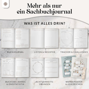 Sachbuchjournal mit Poster - für 40 Bücher