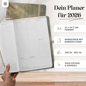 Terminplaner 2026 mit Stiftschlaufe