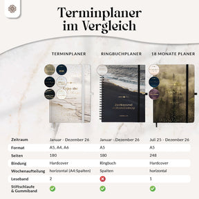 Terminplaner 2026 mit Stiftschlaufe