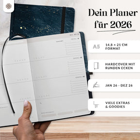 Terminplaner 2026 mit Stiftschlaufe