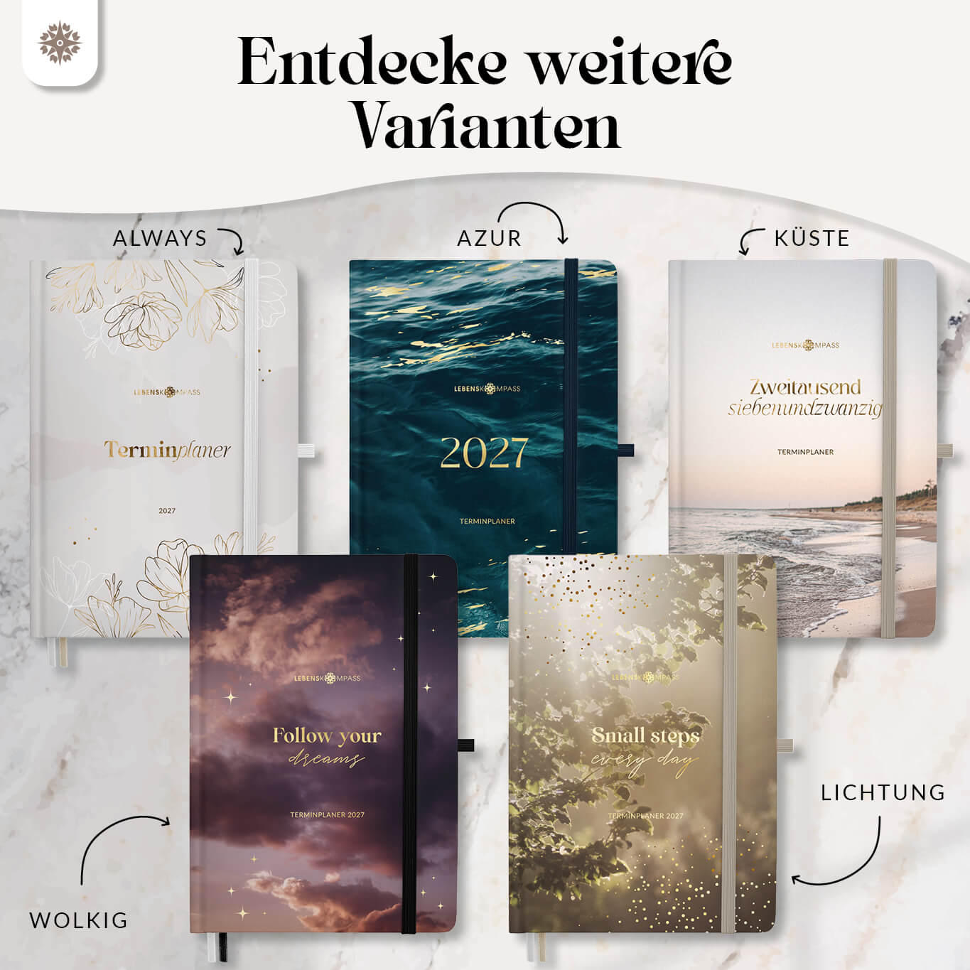 Terminplaner 2027 mit Stiftschlaufe