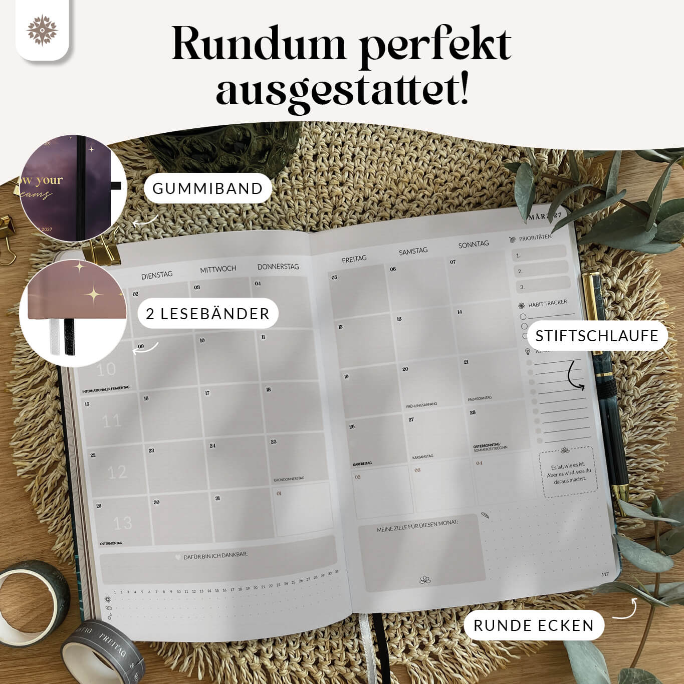 Terminplaner 2027 mit Stiftschlaufe