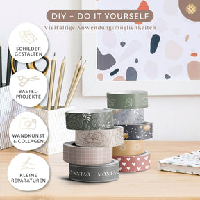 Washi Tapes - Bunte Klebebänder für Kalender & Journal