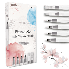 6er Pinsel Set mit Wassertank
