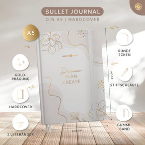 Bullet Journal "PRO" DIN A5 - Notizbuch mit Punktraster