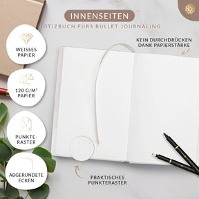 Bullet Journal "PRO" DIN A5 - Notizbuch mit Punktraster