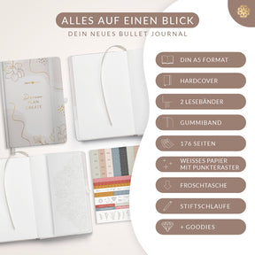 Bullet Journal "PRO" DIN A5 - Notizbuch mit Punktraster