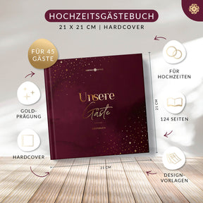 Gästebuch für die Hochzeit mit Fragen