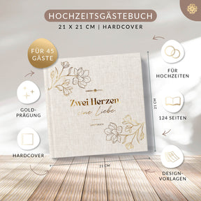 Gästebuch für die Hochzeit mit Fragen