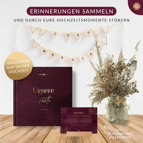 Gästebuch für die Hochzeit mit Fragen