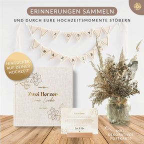 Gästebuch für die Hochzeit mit Fragen