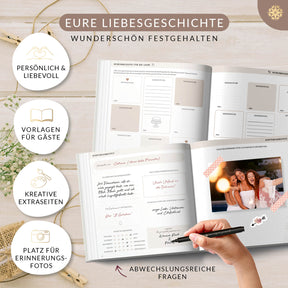 Gästebuch für die Hochzeit mit Fragen