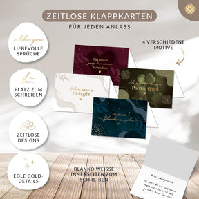 8er Set Grußkarten mit Umschlägen