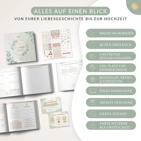 Gästebuch für die Hochzeit mit Fragen