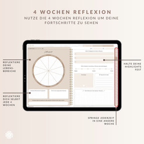 Digitales 5 Minuten-Achtsamkeitstagebuch - PDF mit Hyperlinks